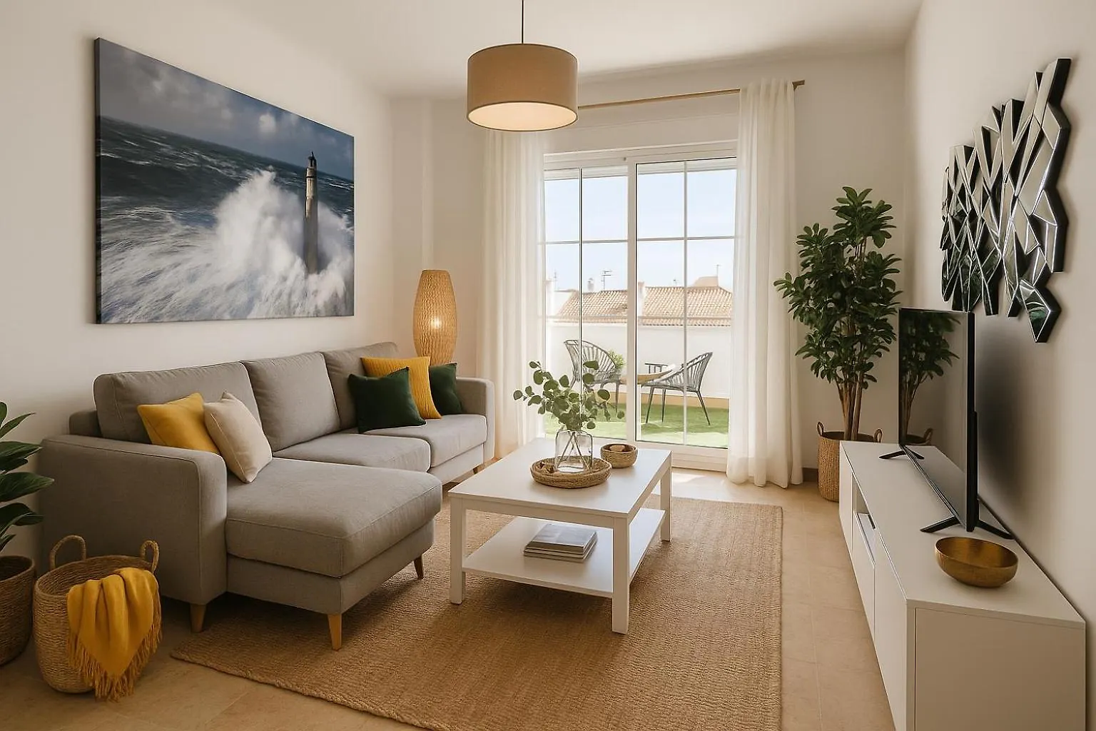 Small Oasis Nelson Mandela Apartment With Sea View, Two Bedrooms, Parking, Terrace And Pool Manilva